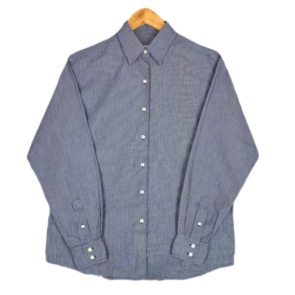 BROOKS BROTHERS MEN’S BUTTON‑UP LONG-SLEEVE SHIRT – BLUE CHECK – SIZE MEDIUM